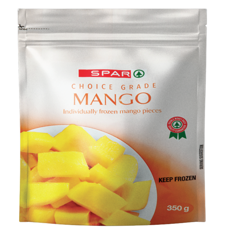 350g Choice Grade Mango frozen fruit packet packaged by Spar