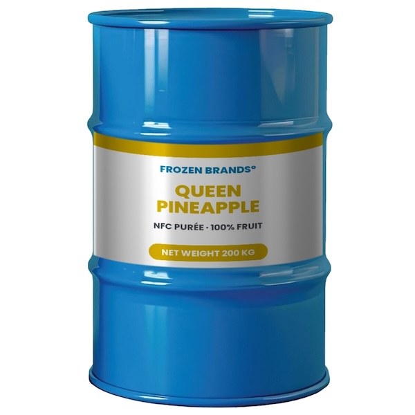 Pineapple NFC fruit purée in a barrel